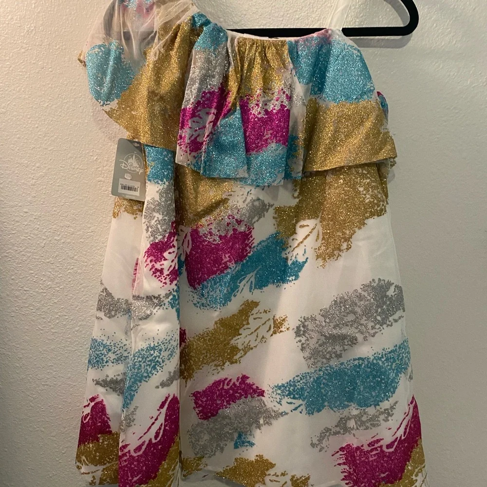 Disney Pocahontas Costume  Dress Up‎ Feathers Princess Glitter Girl 11/12 NWT